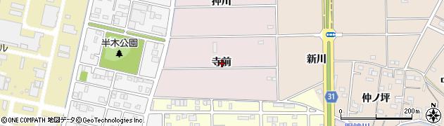 愛知県豊橋市牛川町寺前周辺の地図