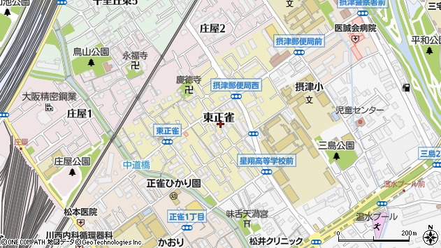 〒566-0025 大阪府摂津市東正雀の地図