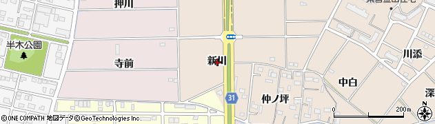 愛知県豊橋市石巻町新川周辺の地図