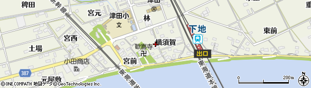 愛知県豊橋市横須賀町周辺の地図
