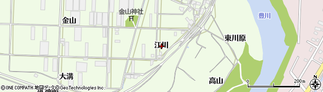 愛知県豊橋市大村町（江川）周辺の地図