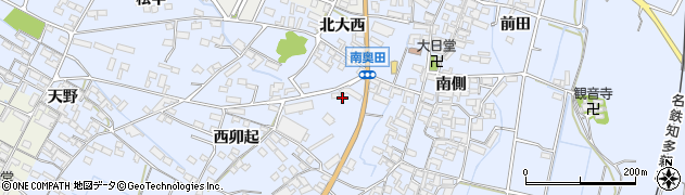 愛知県美浜町（知多郡）奥田（南大西）周辺の地図