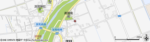 静岡県袋井市深見周辺の地図