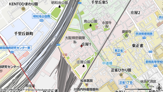 〒566-0012 大阪府摂津市庄屋の地図