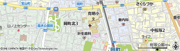 豊中岡町グランドハイツ管理事務所周辺の地図