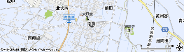 愛知県美浜町（知多郡）奥田（南側）周辺の地図