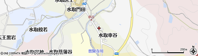 京都府京田辺市水取車谷周辺の地図