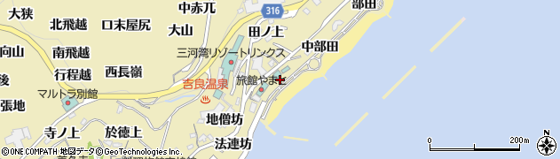 愛知県西尾市吉良町宮崎（西部田）周辺の地図