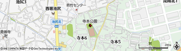 寺本公園周辺の地図