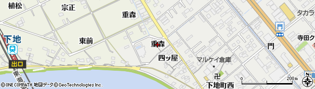 愛知県豊橋市下地町（重森）周辺の地図