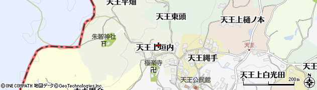 京都府京田辺市天王上垣内45周辺の地図