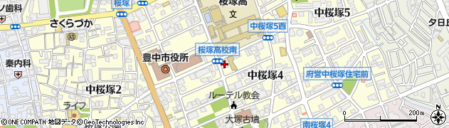 グランフォルム豊中桜塚管理室周辺の地図