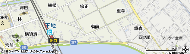 愛知県豊橋市横須賀町（東前）周辺の地図