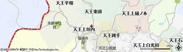 京都府京田辺市天王上垣内44周辺の地図