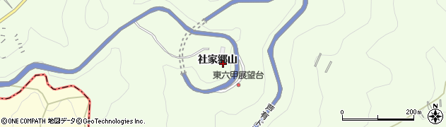 兵庫県西宮市越水社家郷山周辺の地図