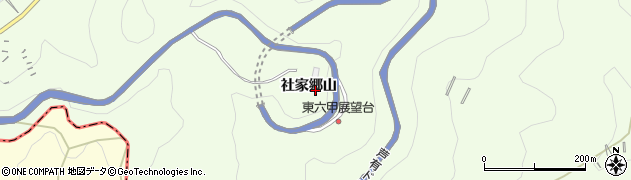 兵庫県西宮市越水（社家郷山）周辺の地図