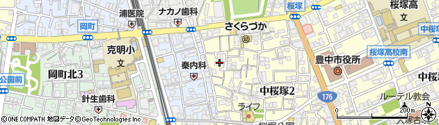 プレジール桜塚周辺の地図