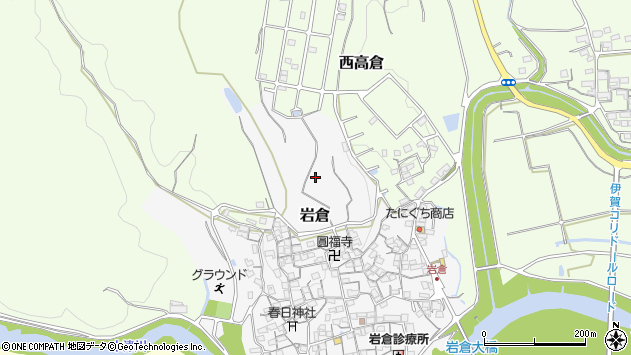 〒518-0026 三重県伊賀市岩倉の地図