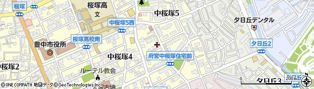 府営桜塚住宅周辺の地図