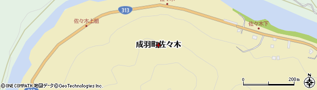 岡山県高梁市成羽町佐々木周辺の地図