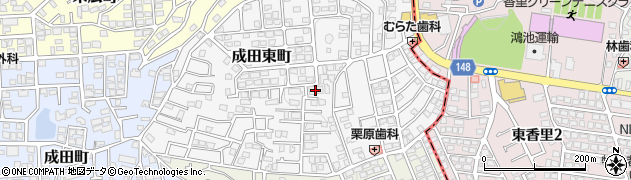 大阪府寝屋川市成田東町周辺の地図