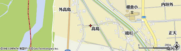 京都府木津川市山城町綺田高島周辺の地図