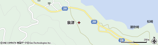 東京都大島町泉津（河内）周辺の地図