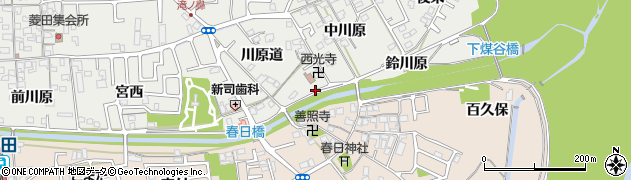 京都府精華町（相楽郡）菱田（茶屋前）周辺の地図
