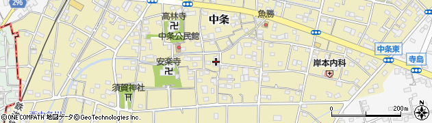 静岡県浜松市浜名区中条周辺の地図