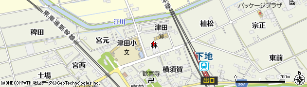 愛知県豊橋市横須賀町林周辺の地図