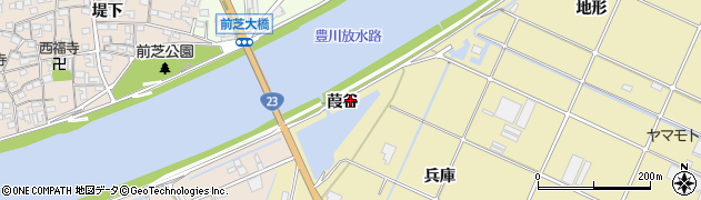 愛知県豊橋市清須町葭谷周辺の地図