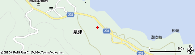 東京都大島町泉津3周辺の地図