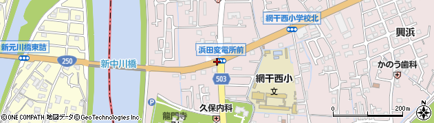 浜田変電所前周辺の地図