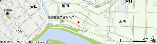 愛知県豊橋市大村町（仲川原）周辺の地図