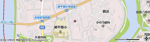 浜田団地第一公園周辺の地図