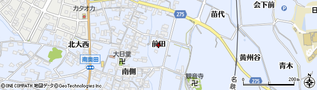 愛知県美浜町（知多郡）奥田（前田）周辺の地図