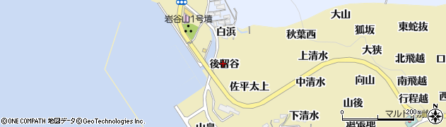 愛知県西尾市吉良町宮崎（後留谷）周辺の地図