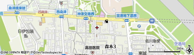 ＪＡ兵庫六甲神津周辺の地図