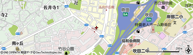 大阪府吹田市五月が丘南32周辺の地図