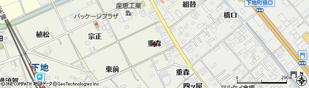 愛知県豊橋市横須賀町（重森）周辺の地図