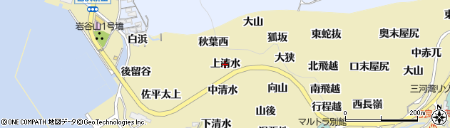 愛知県西尾市吉良町宮崎（上清水）周辺の地図