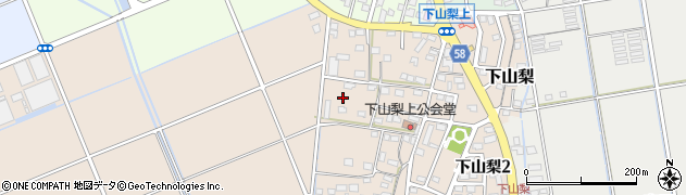 静岡県袋井市下山梨周辺の地図