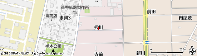 愛知県豊橋市牛川町（押川）周辺の地図