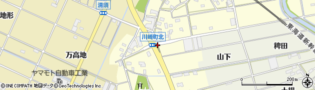 川崎町北周辺の地図