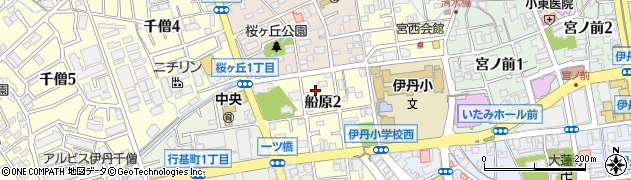 兵庫県伊丹市船原2丁目周辺の地図