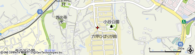 兵庫県神戸市北区唐櫃六甲台10周辺の地図