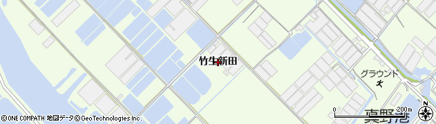 愛知県西尾市一色町生田（竹生新田）周辺の地図