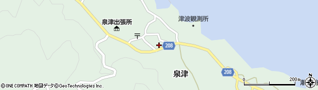 東京都大島町泉津周辺の地図