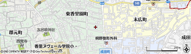 大阪府寝屋川市東香里園町11周辺の地図