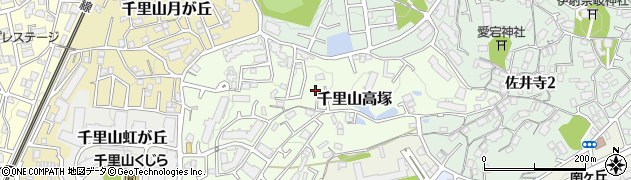 大阪府吹田市千里山高塚周辺の地図